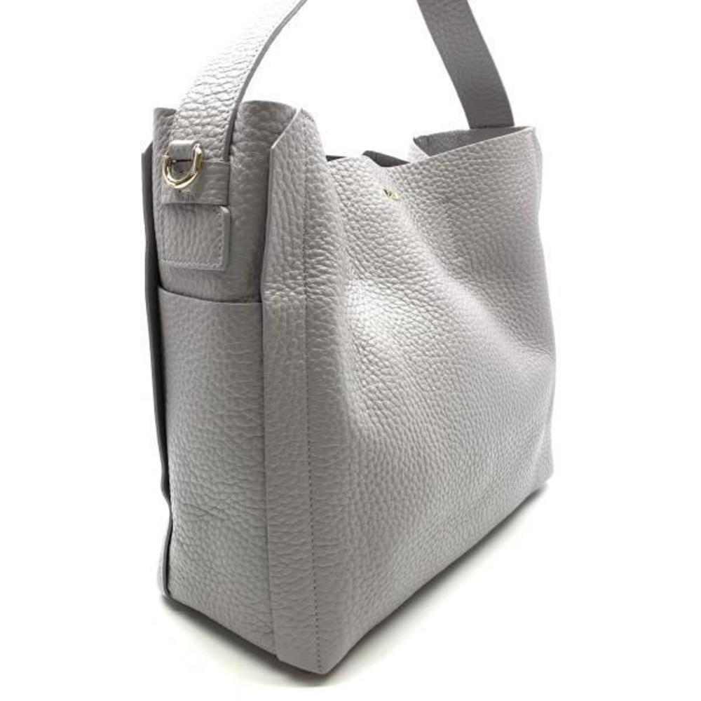 Furla Handbag Magnet M Hobo Gray Capriccio Leather